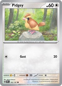 Pidgey 162/197 · Reverse Holo