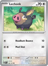 Lechonk 182/197 · Reverse Holo