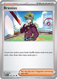 Brassius 187/197 Obsidian Flames Reverse Holo Pokémon card