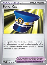 Patrol Cap 191/197 Obsidian Flames Reverse Holo Pokémon card