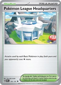Pokemon League Headquarters 192/197 Obsidian Flames Reverse Holo Pokémon card