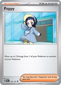 Poppy 193/197 Obsidian Flames Reverse Holo Pokémon card