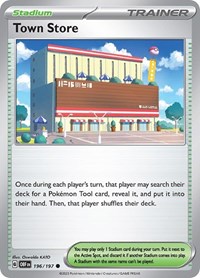 Town Store 196/197 Obsidian Flames Reverse Holo Pokémon card