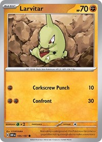 Larvitar 105/197 · Reverse Holo