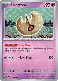 Lunatone 092/197 · Reverse Holo