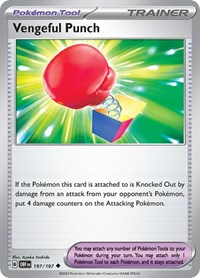 Vengeful Punch 197/197 Obsidian Flames Reverse Holo Pokémon card