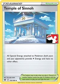 Temple of Sinnoh 155/189 Prize Pack Series Cards Pokémon card