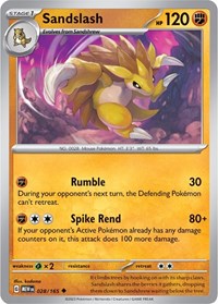Sandslash 028/165 · Reverse Holo