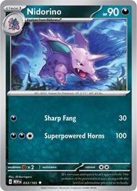 Nidorino 033/165 · Reverse Holo