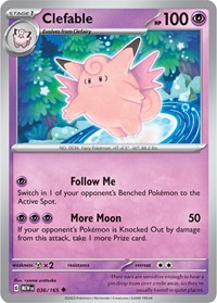 Clefable 036/165 · Reverse Holo