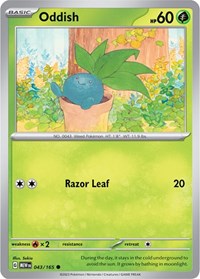 Oddish 043/165 · Reverse Holo