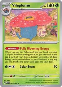 Vileplume 045/165 · Reverse Holo