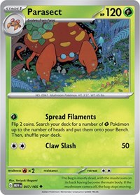 Parasect 047/165 · Reverse Holo