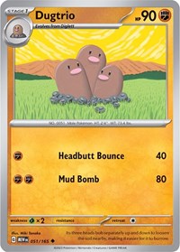 Dugtrio 051/165 · Reverse Holo