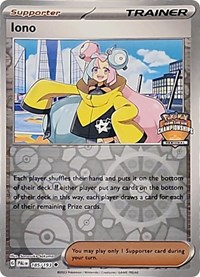 Iono (Regional Championships) 185/193 League & Championship Cards Reverse Holo Pokémon card