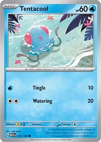 Tentacool 072/165 · Reverse Holo