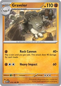 Graveler 075/165 · Reverse Holo