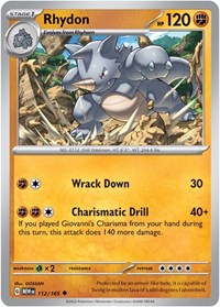Rhydon 112/165 · Reverse Holo