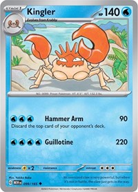 Kingler 099/165 · Reverse Holo