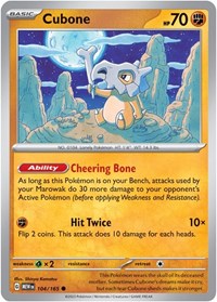 Cubone 104/165 · Reverse Holo