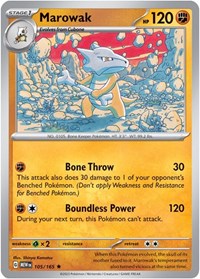 Marowak 105/165 · Reverse Holo