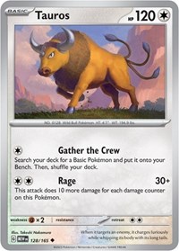 Tauros 128/165 · Reverse Holo