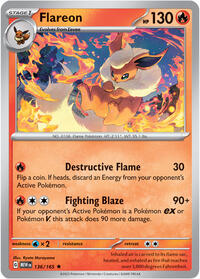 Flareon 136/165 · Reverse Holo