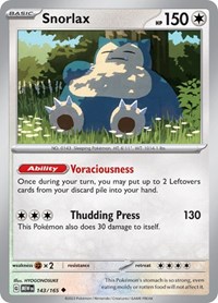 Snorlax 143/165 · Reverse Holo