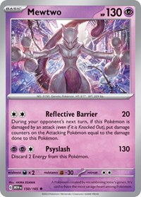 Mewtwo 150/165 · Reverse Holo