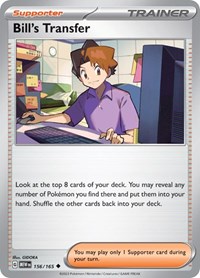 Bill's Transfer 156/165 Scarlet & Violet 151 Reverse Holo Pokémon card