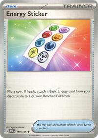 Energy Sticker 159/165 Scarlet & Violet 151 Reverse Holo Pokémon card