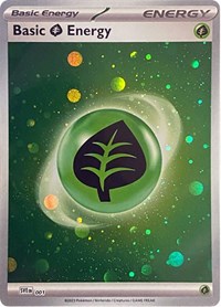 Basic Grass Energy (Cosmos Holo) 001 Scarlet & Violet Energies Pokémon card
