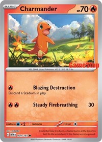 Charmander (GameStop Exclusive) 004/165 · Reverse Holo