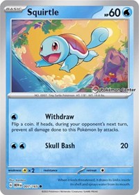 Squirtle (Pokemon Center Exclusive) 007/165 · Reverse Holo