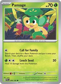 Pansage 004/182 · Reverse Holo