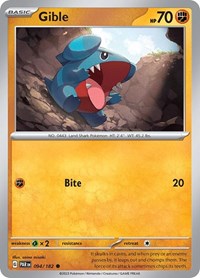 Gible 094/182 · Reverse Holo