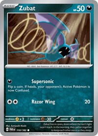Zubat 110/182 · Reverse Holo