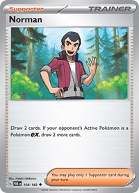 Norman 168/182 Paradox Rift Reverse Holo Pokémon card
