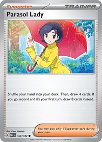 Parasol Lady 169/182 Paradox Rift Reverse Holo Pokémon card