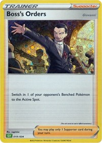 Boss's Orders [Giovanni] (CLV) 019/034 Trading Card Game Classic Pokémon card