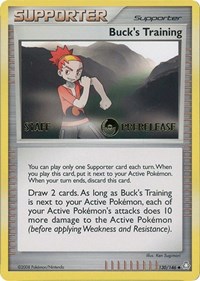 Buck's Training - 130/146 (Prerelease) [Staff] 130 Miscellaneous Cards & Products Pokémon card