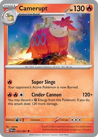 Camerupt 012/091 · Reverse Holo