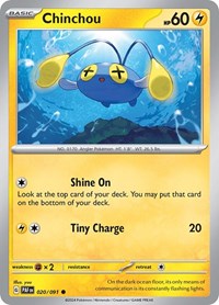 Chinchou 020/091 · Reverse Holo
