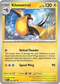 Kilowattrel 022/091 · Reverse Holo