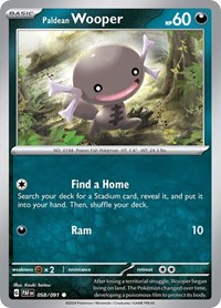 Paldean Wooper 058/091 · Reverse Holo