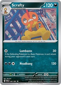 Scrafty 061/091 · Reverse Holo