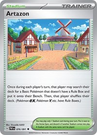 Artazon 076/091 Paldean Fates Reverse Holo Pokémon card