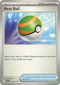 Nest Ball 084/091 Paldean Fates Reverse Holo Pokémon card