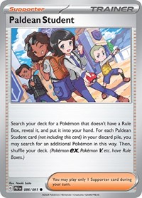 Paldean Student 086/091 Paldean Fates Reverse Holo Pokémon card