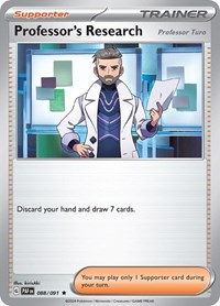 Professor's Research [Professor Turo] 088/091 Paldean Fates Reverse Holo Pokémon card